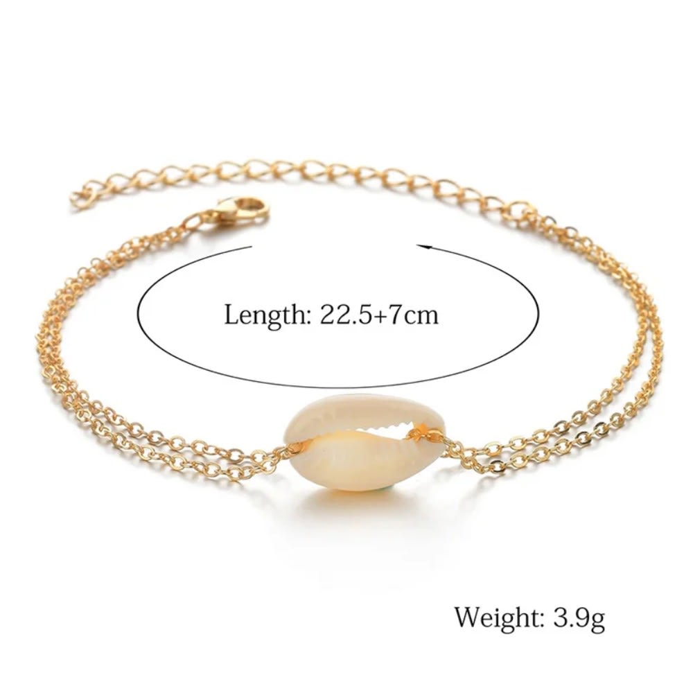 Summer Boho Macrame Pearl Shell Anklet Bracelet Femme Adjustable Chain Toe Beach Ankle Bracelet Barefoot Sandal Foot